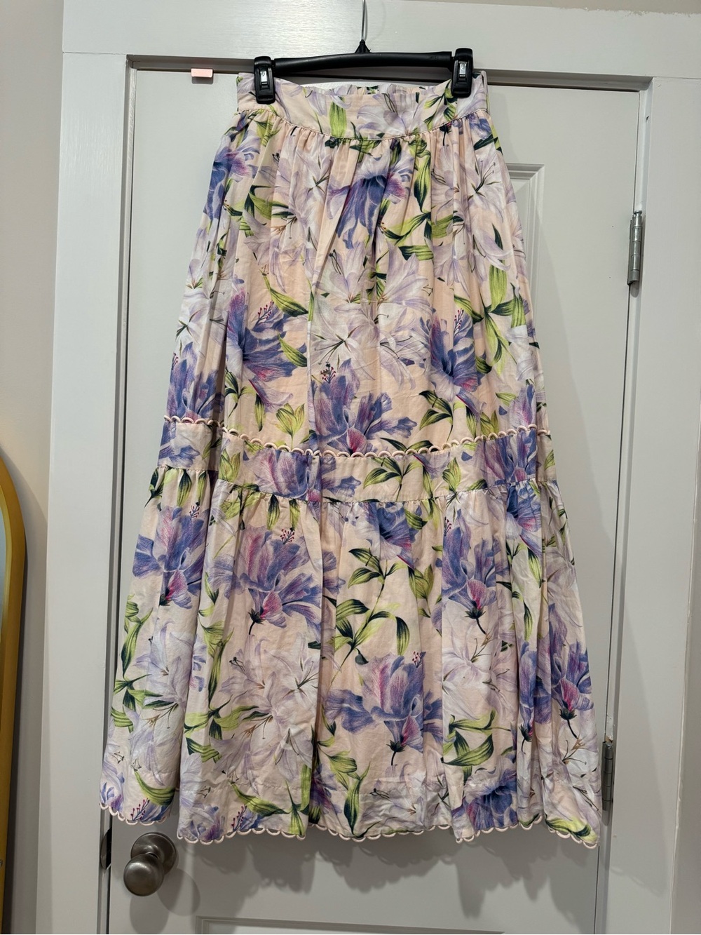 Biltmore maxi skirt with scalloped detailing